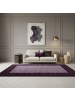 KADIMA DESIGN Teppich Hochflor Shaggy Waschbar Bordüre RHEIN Strapazierfähig in Violett
