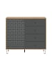 ebuy24 Sideboard Prisma Anthrazit 110 x 40 cm