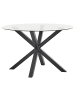 Beliani 5-tlg Gartentisch Set MALETTO/BUSSETO in Schwarz/Transparent/Braun