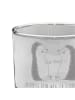 Mr. & Mrs. Panda Whiskey Glas Igel Liebe mit Spruch in Transparent