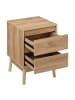 5five Simply Smart Nachtkommode ABANA, 2 Schubladen in Braun, 40 x 40 x 56 cm