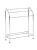 Beliani Handtuchständer MURIVA in Silber/Braun - (W) 72 x (H) 85 x (L) 27 cm