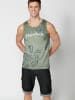 KOROSHI Tank Top Shirt in khaki