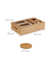 relaxdays Couchbar in Natur/ Transparent- (B)40 x (H)10,5 x (T)26 cm