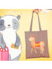 Mr. & Mrs. Panda Tragetasche Alpaka Stolz ohne Spruch in Braun Pastell