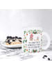 Mr. & Mrs. Panda Teetasse Glas Bär und Maus Schlitten mit Spruch in Transparent