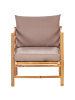 Beliani 3-tlg Sessel CERRETO in Braun/Beige/Grau