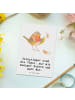 Mr. & Mrs. Panda Postkarte Skispringen Mut mit Spruch in Weiß