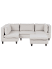 Beliani 5-tlg Modulsofa UNSTAD in Beige/Schwarz