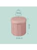 relaxdays Hocker in Rosa - (H)38 x Ø 38 cm