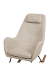 Beliani Schaukelsessel ARRIE in Beige/Schwarz/Braun - (W) 48 x (H) 116 x (L) 92 cm
