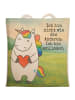 Mr. & Mrs. Panda Tote Bag Einhorn Herz Design mit Spruch in Weiß