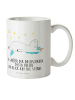 Mr. & Mrs. Panda Kindergartentasse Einhorn Sternenhimmel mit Spruch in Weiß