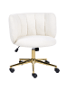Beliani Bürostuhl PELORA in Weiß/Gold/Schwarz - (W) 64 x (H) 76 x (L) 60 cm