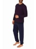 NORMANN langarm Frottee Pyjama Schlafanzug Bündchen - 70665 in rot