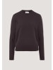 Hessnatur Strick Pullover Regular in schwarzbeere