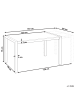 Beliani Esszimmertisch GRANADA in Schwarz - (W) 80 x (H) 75 x (L) 120 cm