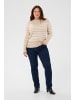KAFFE curve Strickpullover KClizzy Regular fit in Feather Grey Mel./Chalk Stripe