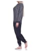NORMANN Frottee Pyjama langarm Schlafanzug Bündchen Streifen - 75922 in dunkelgrau