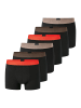 Schiesser Retro Short / Pant 95/5 Cotton in Schwarz / orange / beige