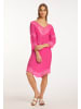 IZIA Tunika-Kleid Mini Mit Häkelpart in Pink