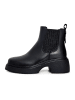 CESARE GASPARI Leder Plateau-Stiefeletten in Black