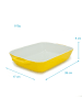 Intirilife Auflaufform Backform aus Porzellan in Gelb