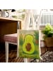 Mr. & Mrs. Panda canvas tasche Avocado Kern Design ohne Spruch in Weiß