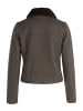 Zero  Casual-Jacke mit Kunstfellkragen in Black/Beige