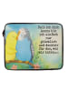 Mr. & Mrs. Panda Laptoptasche Wellensittich Liebe Design mit Spruch in Weiß