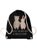 Mr. & Mrs. Panda Beutel Bär und Hase Umarmen mit Spruch in Schwarz