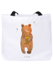 Mr. & Mrs. Panda Tote Bag Bär Honig ohne Spruch in Weiß