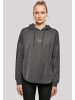 F4NT4STIC Oversized Hoodie Blumen Muster in charcoal
