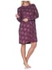 NORMANN Frottee Nachthemd langarm Bündchen Sterne in beere