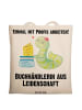 Mr. & Mrs. Panda Tragetasche Buchhändlerin Leidenschaft mit Spruch in Creme