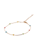 IZIA Women Snake Chain Anklet in Rose Gold Multicolor