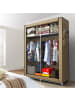 Intirilife Stoffschrank 108x170x45 cm in CRÈME BEIGE