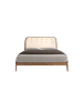 Angel Cerdá Bett 7236 in Sand / Walnuss – (B)195 x (H)103 x (T)223 cm