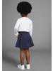 Kidsworld Bolero, Kleid & Leggings in marine/weiß