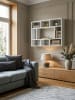 KADIMA DESIGN Wandregal WL5.810 75x51x16 cm Holz Hängeregal Modern, Design in Weiß