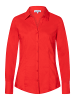 More & More klassische, schmale Langarm-Stretchbluse in tulip red