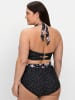 sheego Bandeau-Bikini-Top in schwarz-gepunktet