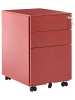 Beliani Büroschrank CAMI in Rot - (W) 39 x (H) 60 x (L) 50 cm