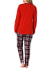 NORMANN Pyjama lang Karohose - 69300 in rot