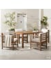 home24 Gartenessgruppe Bayton 5-teilig in Braun / Beige