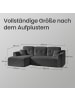 VASAGLE Ecksofa Camila in Grau - (B)242 x (H)73 x (T)152 cm