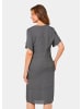 GOLDNER Kurzgröße:  Kleid Elegant fallendes Stufenkleid in anthrazit