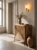 KADIMA DESIGN Sideboard rechteckig, Massivholz, 2 Türen, handgefertigt