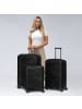 Pactastic Collection 02 THE THREE SET 4 Rollen Kofferset 3-teilig black metallic