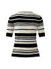 Oui Pullover in black offwhite